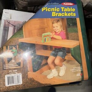 Playstar Bench Brackets Picnic Table Desk Top Green Durable USA Kids Play Star